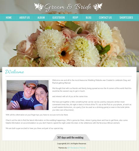 What info should be included in a wedding website?