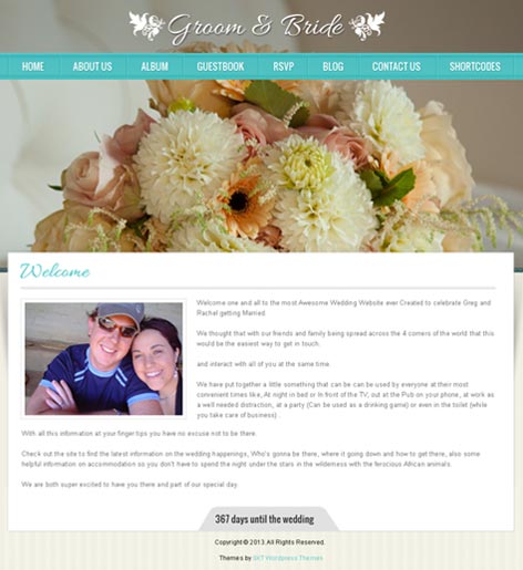 wedding WordPress theme