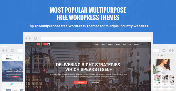 12 Multipurpose Free WordPress Themes for Multiple Industry Sites