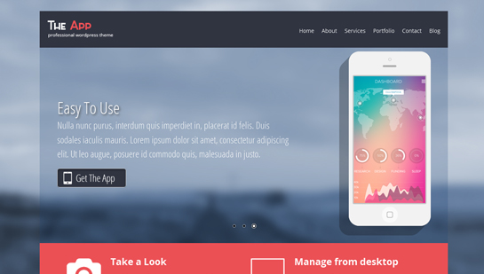 app WordPress theme
