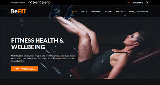 personal trainer WordPress theme