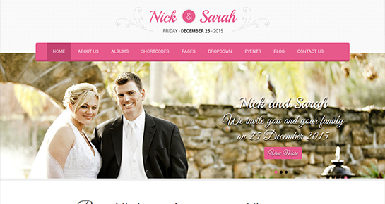 wedding WordPress theme