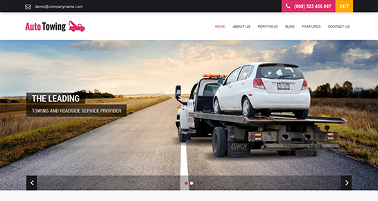 towing WordPress theme