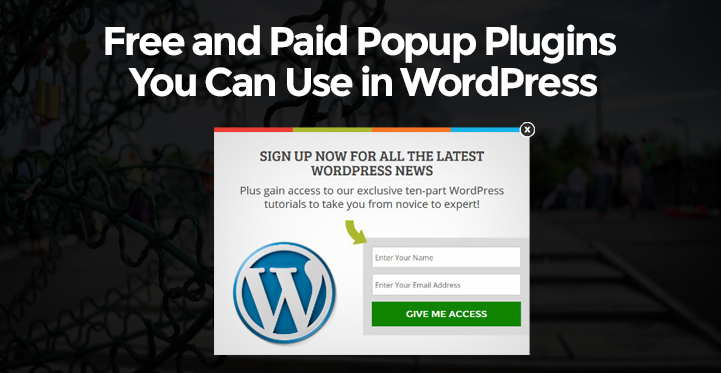 Free and Paid Popup Plugins You Can Use in WordPress