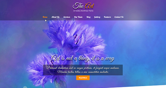 artist WordPress theme