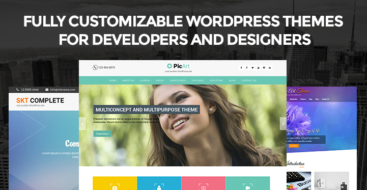 Fully Customizable 17 WordPress Themes for Developers and Designers