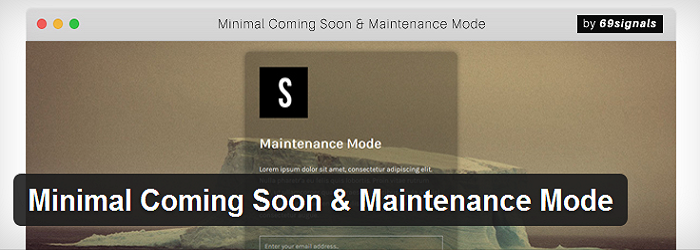 Minimal Coming Soon and Maintenance Mode