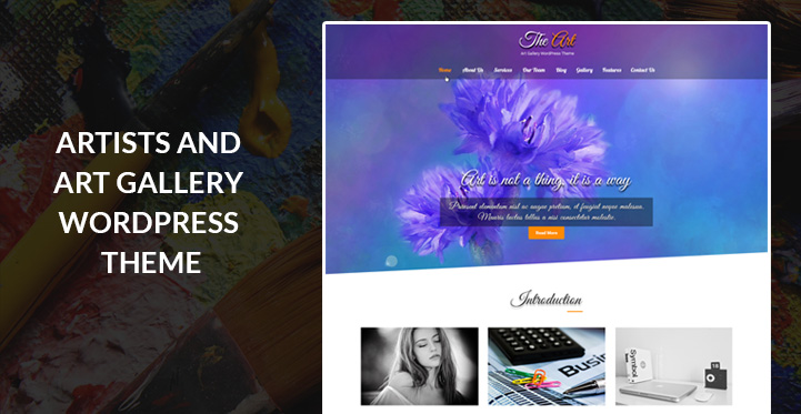 Art Gallery and Antiques WordPress Themes for Artist
