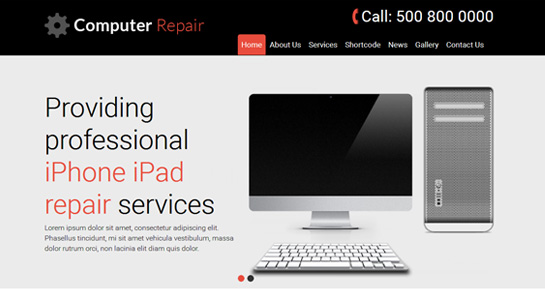 computer repair WordPress theme