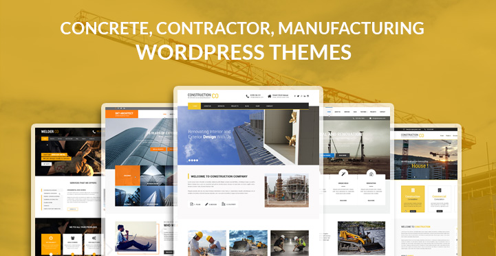 13 Concrete Contractor Construction and Manufacturing WordPress Themes