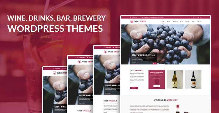 Wine Drinks Brewery Winery and Pubs WordPress Themes for Drinking