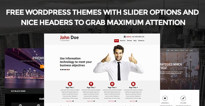 Free WordPress Themes With All Featuress and Nice Headers to Grab Maximum Attention