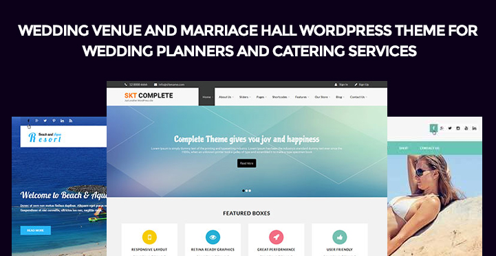 Wedding Venue and Marriage Hall WordPress Theme for Wedding Planners and Catering Services