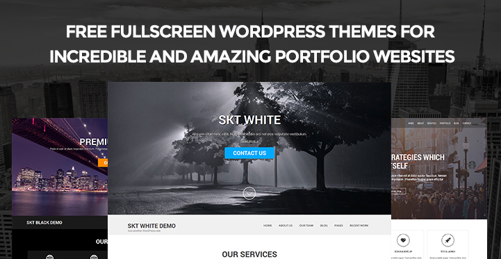 Free Fullscreen WordPress Themes for Incredible and Amazing Portfolio Websites