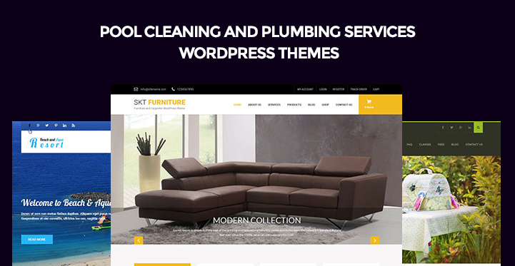 13 Pool Cleaning and Plumbing Services WordPress Themes for Services