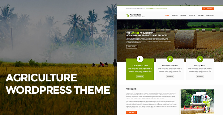 Agriculture WordPress Theme for Agri Business and Products