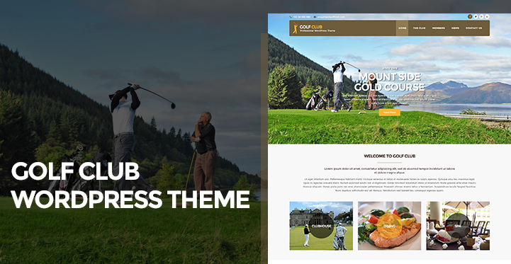 golf club WordPress theme