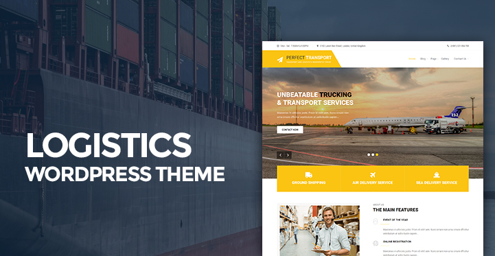 Transportation WordPress Theme for Cargo and Logistics