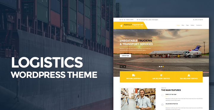 transportation WordPress theme