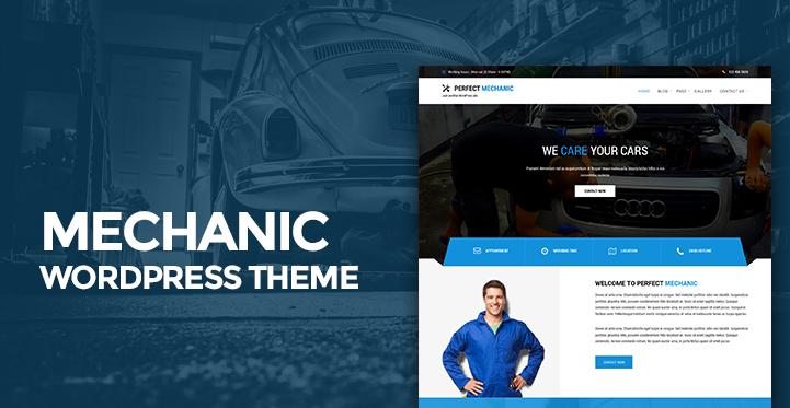 Mechanic WordPress Theme for auto car repair and other repairing websites