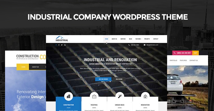 6 Industrial Company WordPress Theme for Industrial Manufacturing Websites