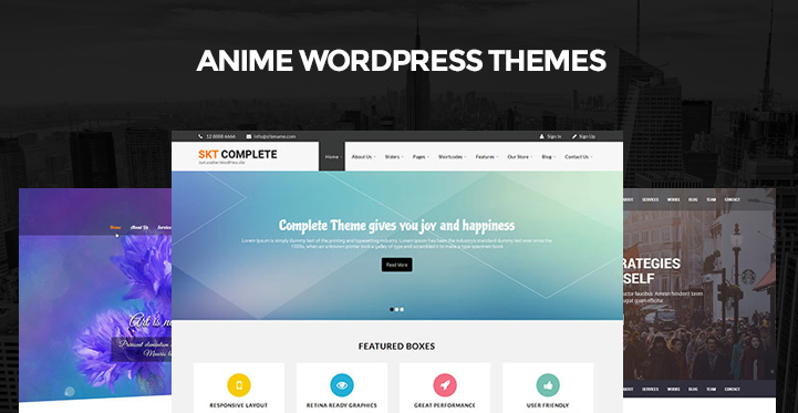 Anime Website Concept Webpage design, Wordpress website design