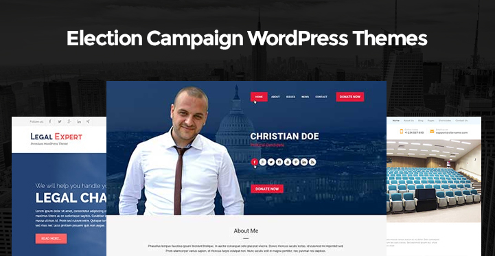 Election Campaign WordPress Themes for Campaigns Fundraiser Events Websites