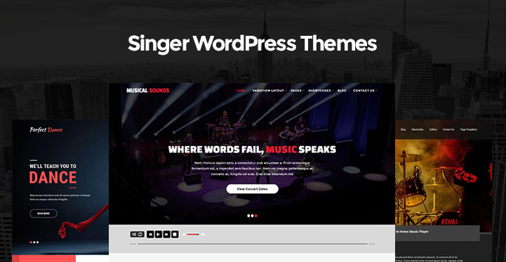 7 Singer WordPress Themes for Musicians Bands Studio Manager Sites