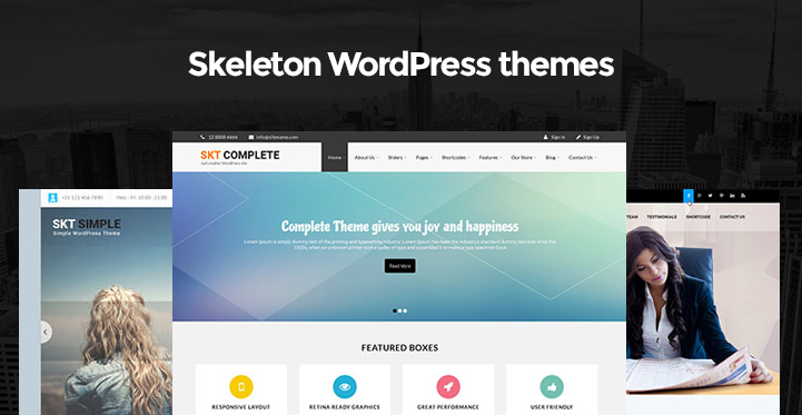 7 Outstanding Skeleton WordPress Themes Which are Starter Themes for Websites