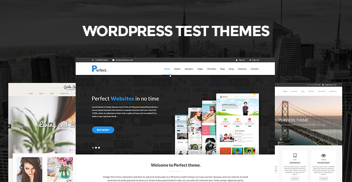 WordPress Test Themes for Getting a Test and Free Website Up in No Time