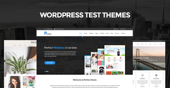 10 WordPress Test Themes for Getting a Test and Free Website Up in No Time