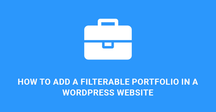 How to Add a Filterable Portfolio in a WordPress Website?