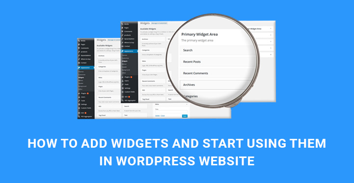 add widgets use WordPress
