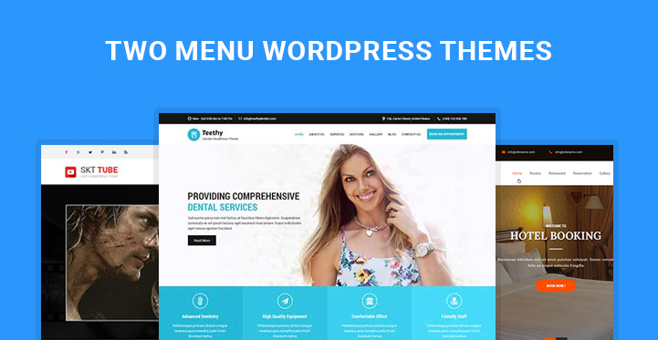two menu WordPress themes