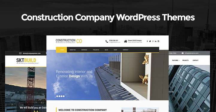 Construction Company WordPress Themes for Construction Websites
