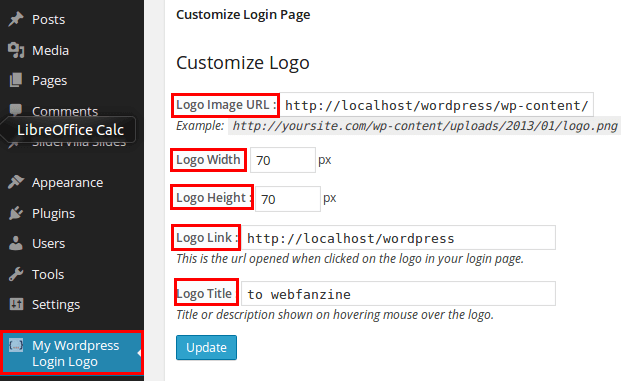 login logo plugin