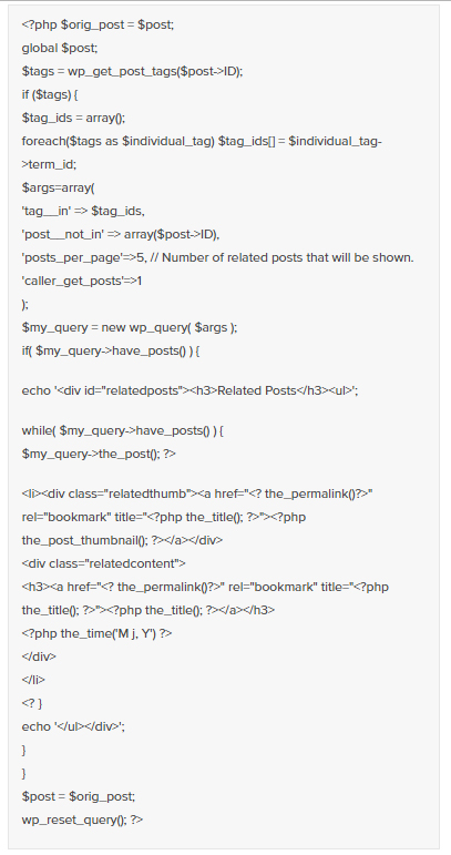 Display Related Posts in WordPress