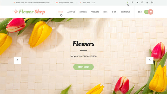 flower shop WordPress theme