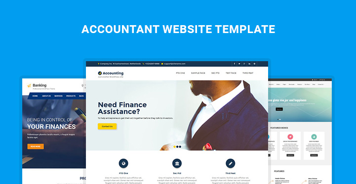 Accountant Website Template banner