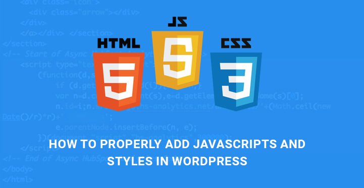 Properly Add JavaScripts and Styles