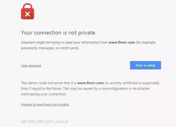 website is not secure