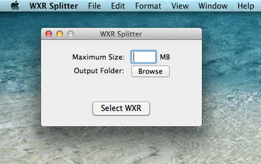 WXR Splitter maximum size