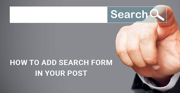 How to Add Search Form in your WordPress Post