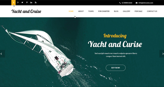 yacht cruise WordPress theme