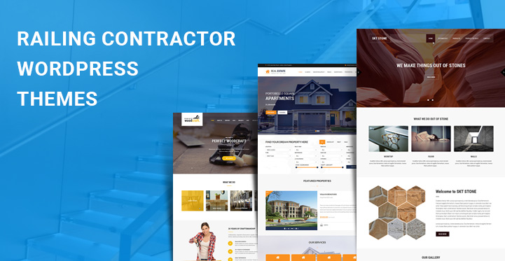 13 Railing Contractor WordPress Themes for Repair Installation Builder Works