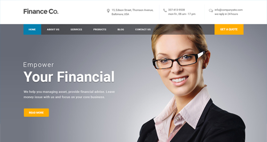 Finance WordPress theme