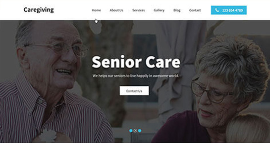 senior care WordPress theme