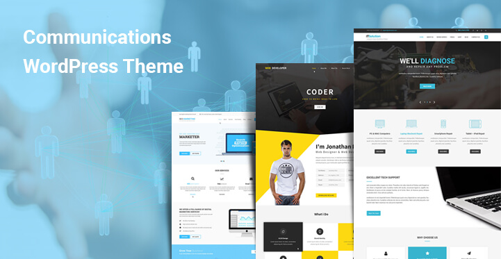 8 Communications WordPress Themes for Telecom Teleservice Websites