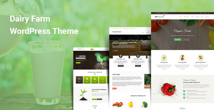 Dairy Farm WordPress Themes for Green Eco Friendly Agri Based Sites