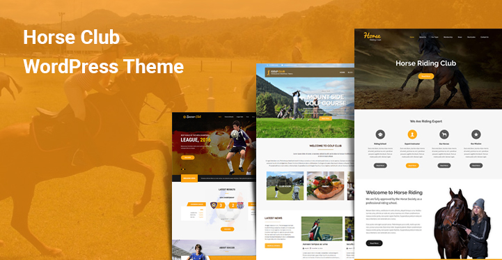 6 Horse Club WordPress Themes for Sports Golf Club Homestead Ranches